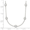 Lex & Lu Sterling Silver Clear 4mm CZ Necklace 18" - 3 - Lex & Lu