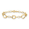 Lex & Lu 14k Yellow Gold Polished Fancy Link Bracelet LAL47046 - 3 - Lex & Lu