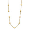 Lex & Lu 14k Yellow Gold Polished and Satin Beaded Necklace - 2 - Lex & Lu