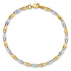 Lex & Lu 14k Two-tone Gold Polished Fancy Link Bracelet LAL47070 - 4 - Lex & Lu