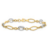 Lex & Lu 14k Two-tone Gold Polished Fancy Link Bracelet LAL47072 - 3 - Lex & Lu