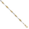 Lex & Lu 14k Two-tone Gold Polished Fancy Link Anklet LAL47079 - Lex & Lu