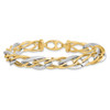 Lex & Lu 14k Two-tone Gold Polished Fancy Link Bracelet LAL47082 - 3 - Lex & Lu