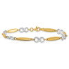 Lex & Lu 14k Two-tone Gold Polished Bracelet LAL47088 - 3 - Lex & Lu