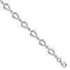 Lex & Lu 14k White Gold Polished Link Bracelet LALLF286-7.5 - Lex & Lu