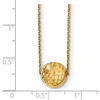 Lex & Lu 14k Yellow Gold Polished D/C Round Necklace - 3 - Lex & Lu