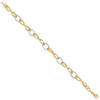 Lex & Lu 14k Two-tone Gold & Textured Fancy Link Bracelet LAL47187 - 2 - Lex & Lu