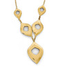 Lex & Lu Leslies 14k Yellow Gold Polished and Brushed w/2in ext. Necklace LF520-16 - Lex & Lu