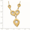 Lex & Lu Leslies 14k Yellow Gold Polished and Brushed w/2in ext. Necklace LF520-16 - 4 - Lex & Lu