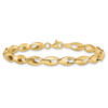 Lex & Lu 14k Yellow Gold Polished and D/C Bracelet LAL47215 - 3 - Lex & Lu