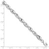 Lex & Lu 14k White Gold Polished and D/C Bracelet LAL47217 - 5 - Lex & Lu