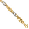 Lex & Lu 14k Yellow and White Gold Polished D/C Bracelet - Lex & Lu