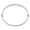 Lex & Lu 14k White Gold Polished Hinged Bangle - 2 - Lex & Lu