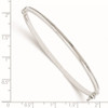 Lex & Lu 14k White Gold Polished Hinged Bangle - 3 - Lex & Lu