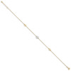 Lex & Lu 14k Two-tone Gold Polished Flower Anklet - 2 - Lex & Lu