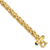 Lex & Lu 14k Yellow Gold Polsihed Link w/Black Onyz Toggle Bracelet - Lex & Lu