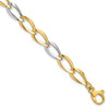 Lex & Lu 14k Two-tone Gold Polished Fancy Link Bracelet LAL47282 - Lex & Lu