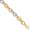 Lex & Lu 14k Two-tone Gold Polished Fancy Link Bracelet LAL47284 - Lex & Lu