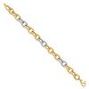Lex & Lu 14k Two-tone Gold Polished Fancy Link Bracelet LAL47284 - 2 - Lex & Lu