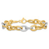 Lex & Lu 14k Two-tone Gold Polished Fancy Link Bracelet LAL47284 - 3 - Lex & Lu