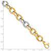 Lex & Lu 14k Two-tone Gold Polished Fancy Link Bracelet LAL47284 - 4 - Lex & Lu