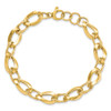 Lex & Lu 14k Yellow Gold Polished D/C Fancy Link Bracelet - 4 - Lex & Lu