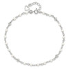 Lex & Lu Sterling Silver Polished Freshwater Cultured Pearl & Heart Anklet 10'' - 4 - Lex & Lu
