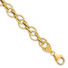 Lex & Lu 14k Yellow Gold & Textured Fancy Link Bracelet LAL47360 - Lex & Lu