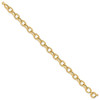 Lex & Lu 14k Yellow Gold Polished Cable Oval Link Bracelet - 2 - Lex & Lu