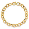 Lex & Lu 14k Yellow Gold Polished Cable Oval Link Bracelet - 4 - Lex & Lu