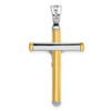 Lex & Lu 14k Two-tone Gold Polished Crucifix Pendant LAL47479 - 3 - Lex & Lu