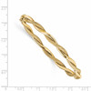 Lex & Lu 14k Yellow Gold Polished & Textured Twist Bangle - 3 - Lex & Lu