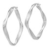 Lex & Lu Sterling Silver Radiant Essence Twisted Hoop Earrings - 2 - Lex & Lu