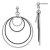 Lex & Lu SS and Ruthenium Plated D/C Post Hoop Earrings - Lex & Lu