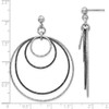 Lex & Lu SS and Ruthenium Plated D/C Post Hoop Earrings - 4 - Lex & Lu