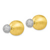 Lex & Lu Sterling Silver Gold-tone CZ Front Back Earrings - 2 - Lex & Lu