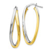 Lex & Lu Sterling Silver Gold-tone Polished Hoop Earrings - Lex & Lu