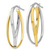 Lex & Lu Sterling Silver Gold-tone Polished Hoop Earrings - 2 - Lex & Lu
