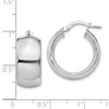 Lex & Lu Sterling Silver w/Rhodium Hoop Earrings LAL47642 - 4 - Lex & Lu