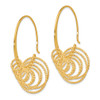 Lex & Lu SS and Gold-plated Polished and Laser-cut Hoop Earrings - 2 - Lex & Lu