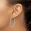 Lex & Lu Sterling Silver Polished Twisted Hoop Earrings LAL47738 - 3 - Lex & Lu