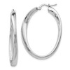 Lex & Lu Sterling Silver Polished Twisted Oval Hoop Earrings LAL47739 - Lex & Lu