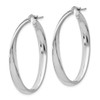 Lex & Lu Sterling Silver Polished Twisted Oval Hoop Earrings LAL47739 - 2 - Lex & Lu