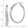 Lex & Lu Sterling Silver Polished Twisted Oval Hoop Earrings LAL47739 - 4 - Lex & Lu