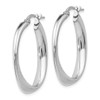Lex & Lu Sterling Silver Polished Twisted Oval Hoop Earrings LAL47740 - 2 - Lex & Lu