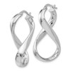 Lex & Lu Sterling Silver Polished Twisted Hoop Earrings LAL47743 - 2 - Lex & Lu