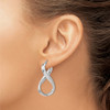 Lex & Lu Sterling Silver Polished Twisted Hoop Earrings LAL47743 - 3 - Lex & Lu