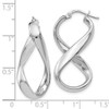Lex & Lu Sterling Silver Polished Twisted Hoop Earrings LAL47743 - 4 - Lex & Lu