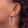 Lex & Lu Sterling Silver Polished Twisted Hinged Hoop Earrings LAL47753 - 3 - Lex & Lu