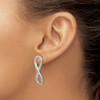 Lex & Lu Sterling Silver Polished Ifinity Symbol Post Earrings - 3 - Lex & Lu